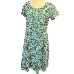 Fresh Produce Women's XS Blue Patterned Mini Dress Casual 100% Cotton‎ Colorful